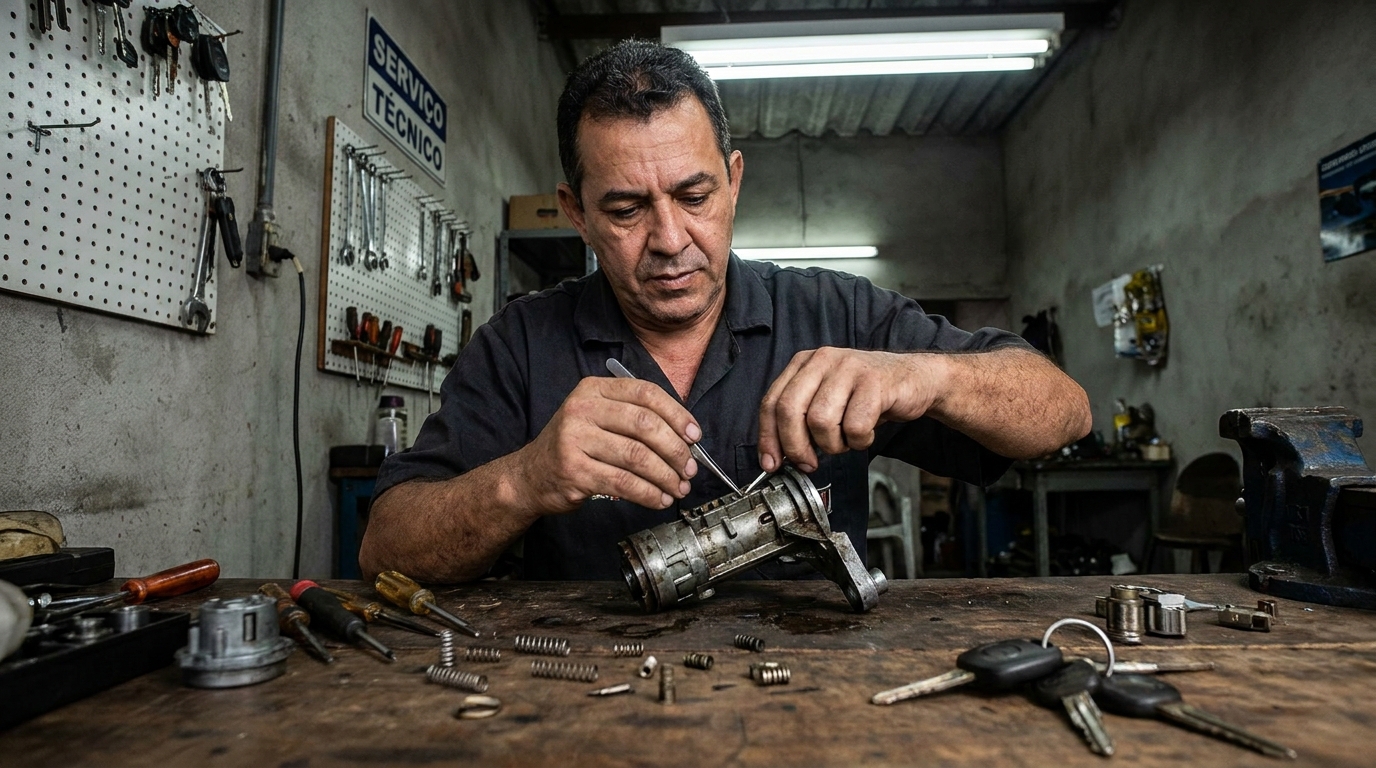 Troca de Segredo do Miolo da Porta profissional em Aribiri, Vila Velha‑ES